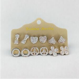 Sparkle & Shine Earring Set — Rose Gold (6 Pairs)